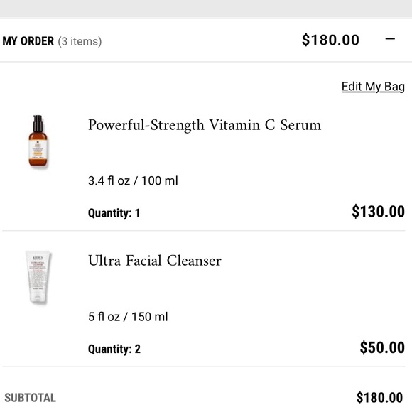 Kiehl’s ultra facial cleanser x2, 12.5% Vit C - Self Care Lot New/Unused! - Picture 3 of 11